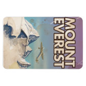 Mount Everest Vintage Reiseposter Magnet (Horizontal)