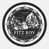 Mount Fitz Roy - Cerro Chaltén Südamerika Runder Aufkleber (Vorderseite)