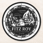 Mount Fitz Roy - Cerro Chaltén Südamerika Runder Pappuntersetzer (Vorderseite)