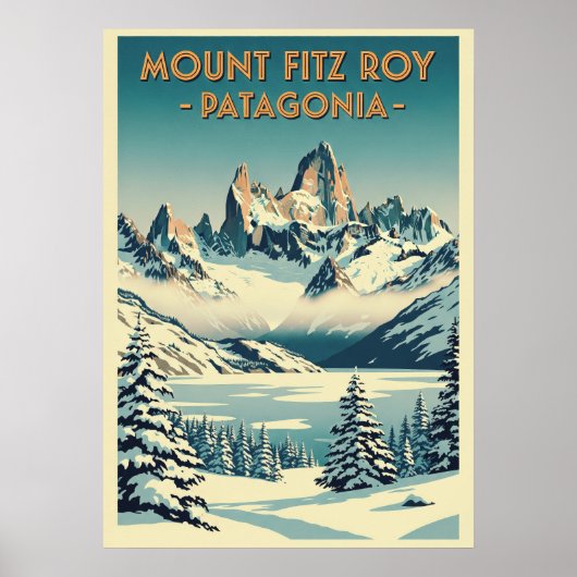 Mount Fitz Roy Patagonia V08 Poster (Vorne)