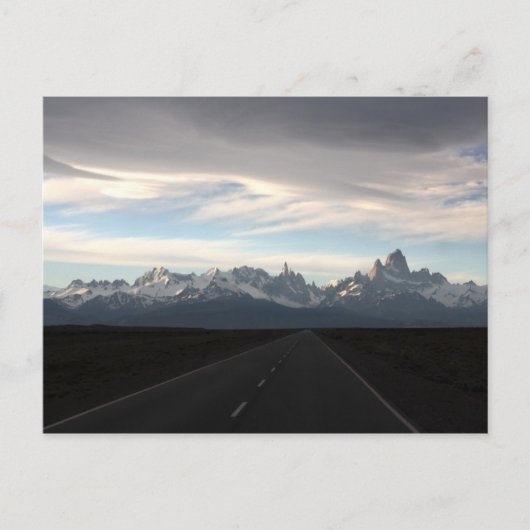 Mount Fitz Roy und Andes Range Postkarte (Vorderseite)