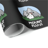 Mount Flu-ji Funny Mountain Pun Dark BG Geschenkpapier (Rolleneckpunkt)