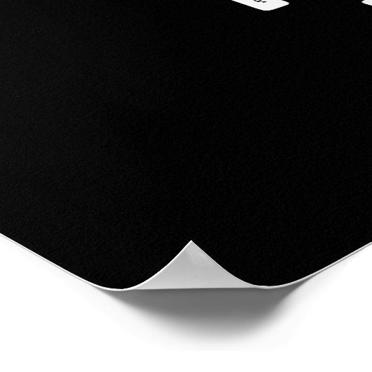 Mount Flu-ji Funny Mountain Pun Dark BG Poster (Ecke)