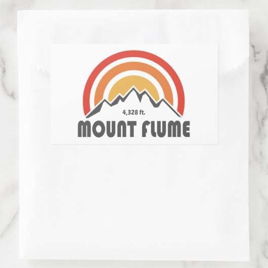 Mount Flume New Hampshire Rechteckiger Aufkleber (Tasche)