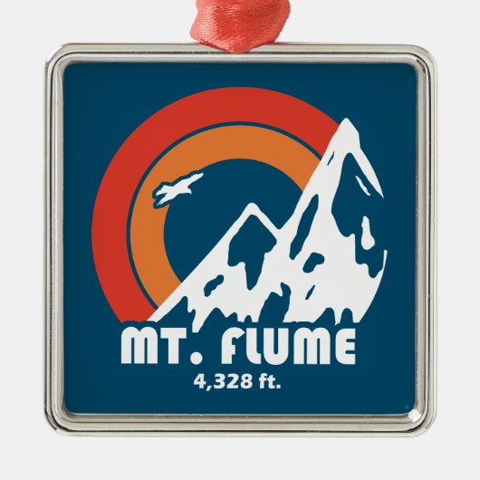 Mount Flume New Hampshire Sun Eagle Ornament Aus Metall (Vorne)
