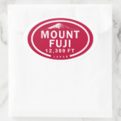 Mount Fuji 12.389 FT Japan Mountain Ovaler Aufkleber (Tasche)