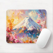 Mount Fuji – Abstract Japanese Art Mouse Pad Mousepad (Mit Mouse)
