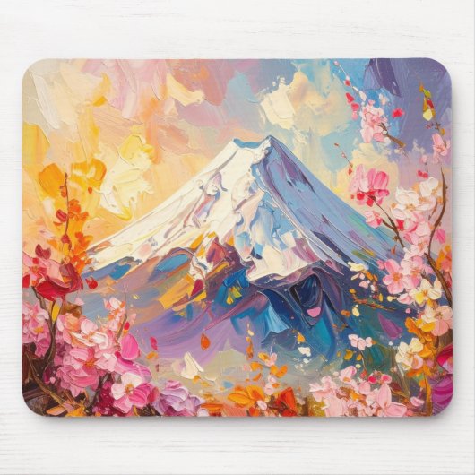 Mount Fuji – Abstract Japanese Art Mouse Pad Mousepad (Vorne)