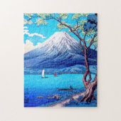 Mount Fuji Aussicht Vom Lake Yamanaka Jigsaw Puzzl Puzzle (Vertikal)