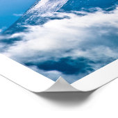 Mount Fuji, Blauer Himmel, Wolken, Japan Poster (Ecke)