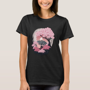 Mount Fuji Cherry Blossoms Geisha Japanischer Gart T-Shirt