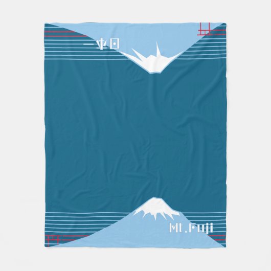 Mount Fuji Design Nippon1  Fleecedecke (Vorderseite)