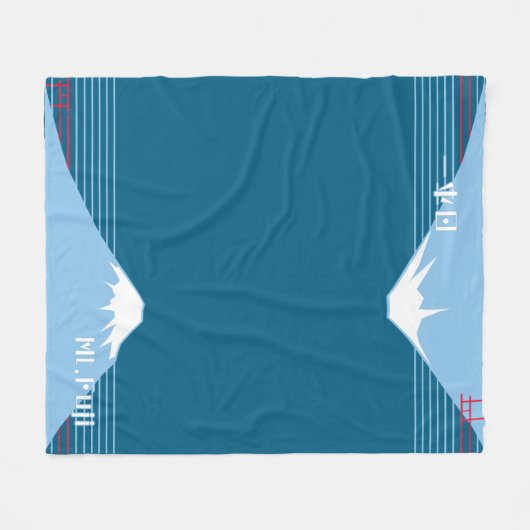 Mount Fuji Design Nippon1  Fleecedecke (Vorderseite (Horizontal))