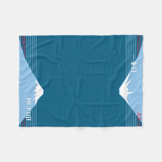 Mount Fuji Design Nippon1  Fleecedecke (Vorderseite (Horizontal))