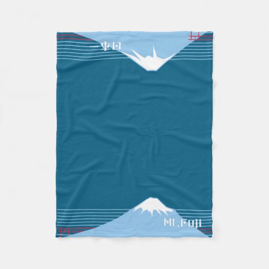 Mount Fuji Design Nippon1  Fleecedecke (Vorderseite)