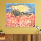 Mount Fuji Dreamscape: Ethereal Canvas Print Leinwanddruck (Insitu (Wohnzimmer))