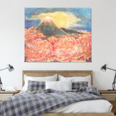 Mount Fuji Dreamscape: Ethereal Canvas Print Leinwanddruck (Insitu (Schlafzimmer))