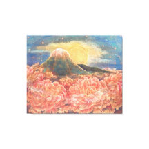 Mount Fuji Dreamscape: Ethereal Canvas Print