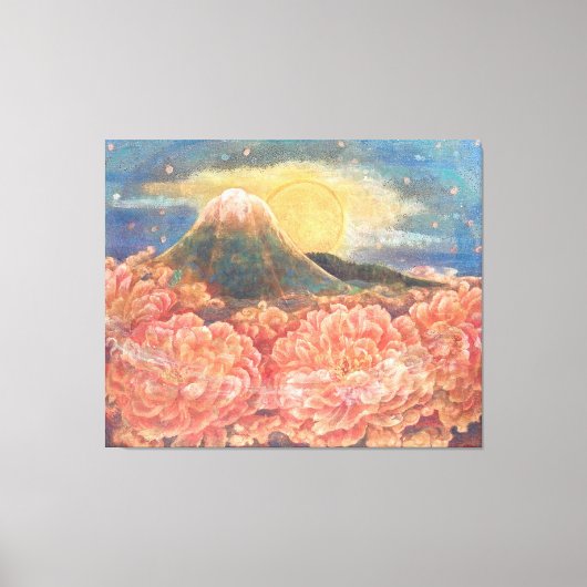 Mount Fuji Dreamscape: Ethereal Canvas Print Leinwanddruck (Vorderseite)