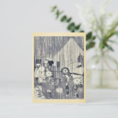 Mount Fuji durch Regentropfen von Katsushika, Hoku Postkarte (Stehend Vorderseite)