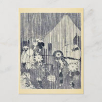 Mount Fuji durch Regentropfen von Katsushika, Hoku