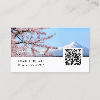 Mount Fuji Foto Fotograf Business Card QR Visitenkarte