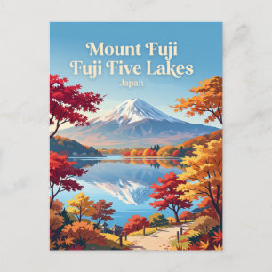 Mount Fuji, Fuji-Fünf-Seen Japan Postkarte