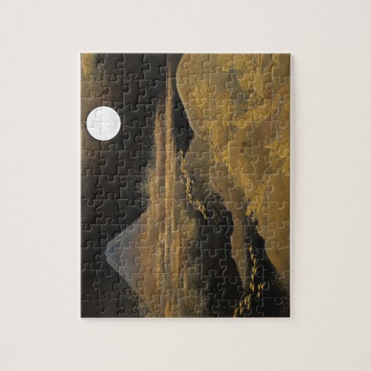 Mount Fuji im Mondlicht - hell: Puzzle (Vertikal)