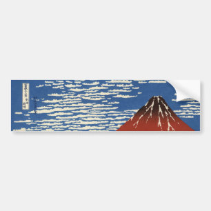 Mount Fuji in Clear Weather (Red Fuji) (Hokusai) Autoaufkleber