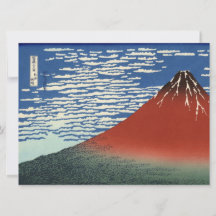 Mount Fuji in Clear Weather (Red Fuji) (Hokusai)