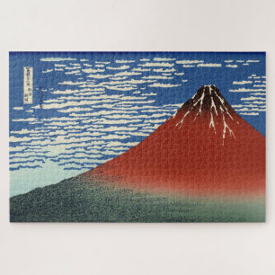 Mount Fuji in Clear Weather (Red Fuji) (Hokusai) Puzzle