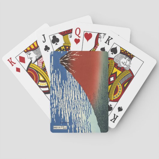 Mount Fuji in Clear Weather (Red Fuji) (Hokusai) Spielkarten (Rückseite)