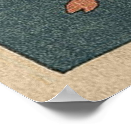 Mount Fuji in Spring: Cherry Blossom Serenity Poster (Ecke)