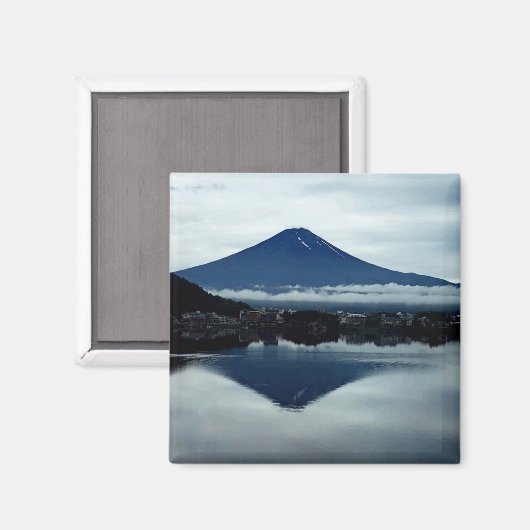 Mount Fuji Japan 2 Zoll Square Magnet (Vorderseite/Rückseite)