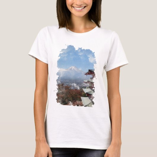Mount Fuji Japan Art T - Shirt (Vorderseite)