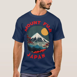 Mount Fuji Japan Distressed Circle Vintage T-Shirt
