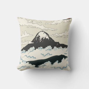Mount Fuji Japan Kunstblock. Kissen