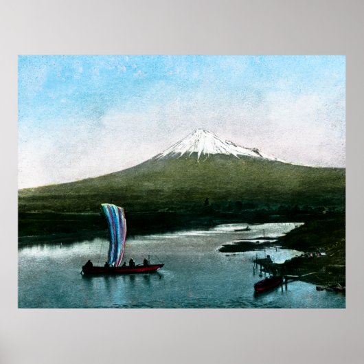 Mount Fuji Japan Lake Yamanaka Vintag Poster (Vorne)