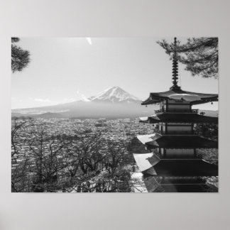 Mount Fuji Japan Landschaftliche Landschaft Poster