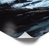 Mount Fuji Japan Ocean View Gemälde Poster (Ecke)