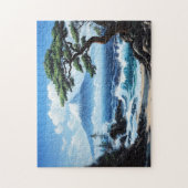 Mount Fuji Japan Ocean View Gemälde Puzzle (Vertikal)
