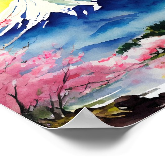 Mount Fuji Japan Poster (Ecke)