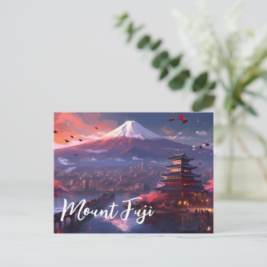 Mount Fuji Japan Postkarte (Stehend Vorderseite)