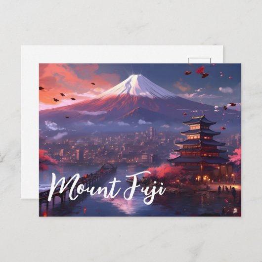 Mount Fuji Japan Postkarte (Vorne/Hinten)