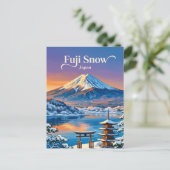 Mount Fuji Japan Postkarte (Stehend Vorderseite)