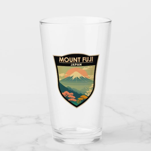 Mount Fuji Japan Reisen Kunst Vintag Glas (Vorderseite)