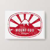 Mount Fuji Japan Retro  Button (Vorderseite)