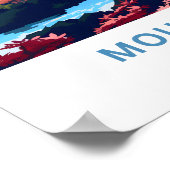 Mount Fuji Japan Travel Print Poster (Ecke)