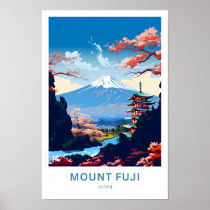 Mount Fuji Japan Travel Print Poster