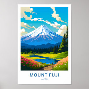 Mount Fuji Japan Travel Print Poster